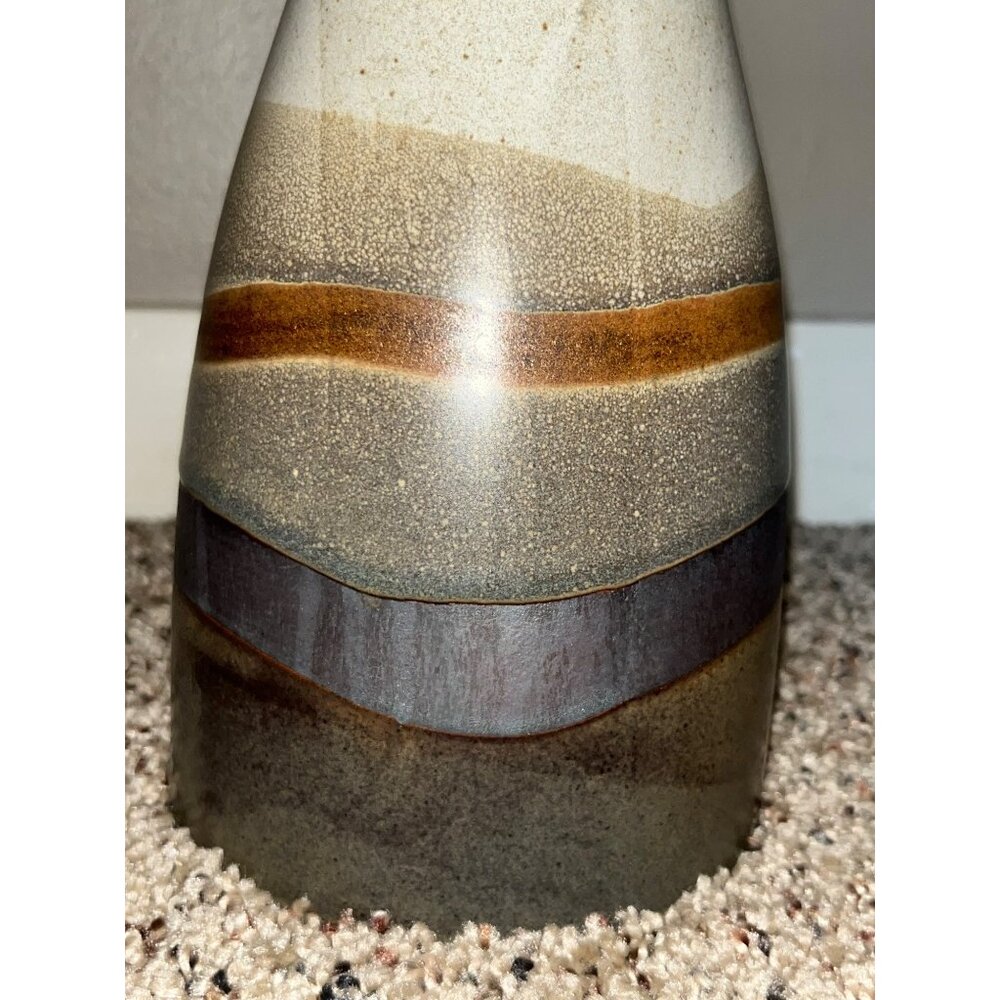 Vintage Otagiri Japan Vase 9” Handcrafted MCM Stoneware Pottery - Picture 3 of 14